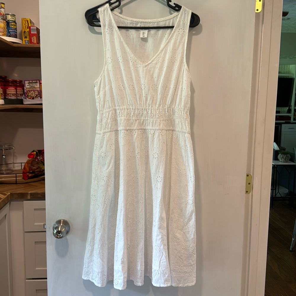 Nicole Miller white eyelet dress